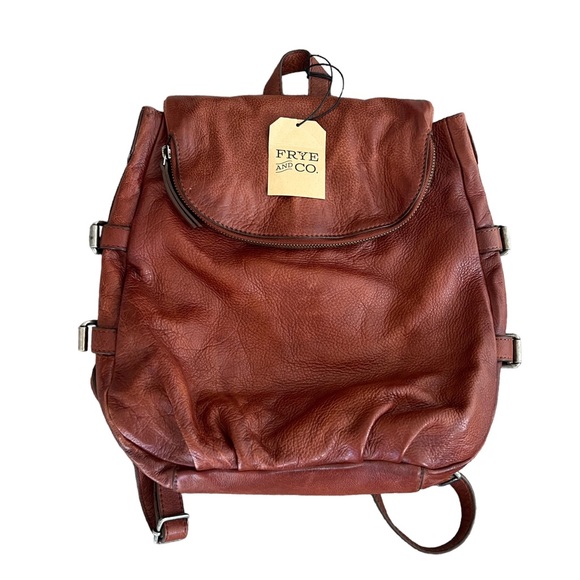 Frye Bags Leather Frye And Co Backpack In Cognac One Size Poshmark